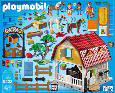 PLAYMOBIL® Ponyhof (5222) Packungsrückseite