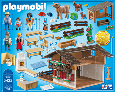 PLAYMOBIL® Almhütte (5422) Packungsrückseite
