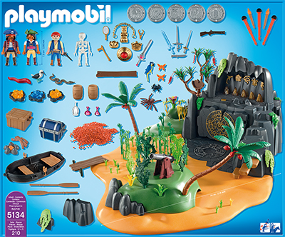 PLAYMOBIL® Abenteuerschatzinsel (5134) Packungsrückseite