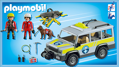 PLAYMOBIL® – Einsatzfahrzeug der Bergrettung (5427) Packungsrückseite