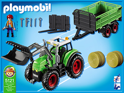 PLAYMOBIL® - Riesentraktor mit Anhänger (5121) Packungsrückseite