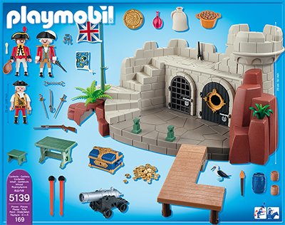 PLAYMOBIL® Soldatenfestung mit Schatzverlies (5139) Packungsrückseite