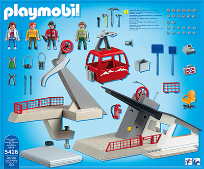 PLAYMOBIL® Seilbahn mit Bergstation (5426) Packungsrückseite