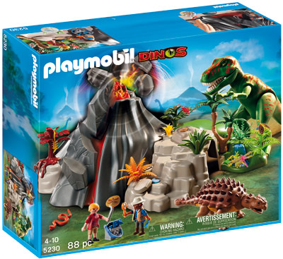 PLAYMOBIL® T-Rex und Saichania beim Vulkan (5230)