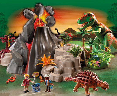 PLAYMOBIL® T-Rex und Saichania beim Vulkan (5230) Titelansicht