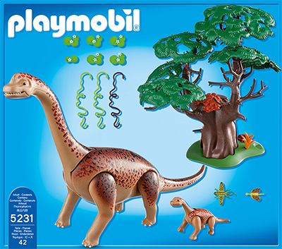PLAYMOBIL® Brachiosaurus mit Baby (5231) Packungsrückseite