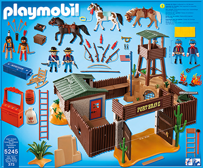 PLAYMOBIL® Großes Western-Fort (5245) Packungsrückseite