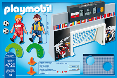 PLAYMOBIL® Torwand mit Multifunktionsanzeige (4726) Packungsrückseite