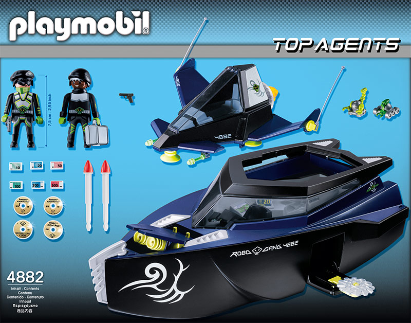 PLAYMOBIL® Robo-Gangster Turbokampfschiff (4882) Packungsrückseite